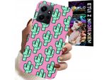 Custodia Per Xiaomi Note 12 4G - Cactus, Cactus Su Sfondo Rosa + Foil