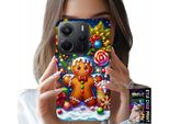 Custodia Per Xiaomi Note 14 4G - Gingerbread, Candy Christmas Patterns + Vetro