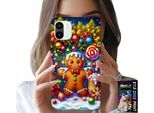 Custodia Per Xiaomi Redmi A1 - Gingerbread, Candy Christmas Patterns + Vetro
