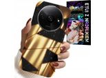 Custodia Per Xiaomi Redmi A3 - Design Elegante Dorato + Hydro Foil