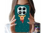 Custodia Per Xiaomi Note 14 Pro+ 5G - Renna Su Sfondo Verde Motivi Natalizi