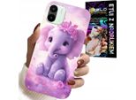 Custodia Per Xiaomi Redmi A1 - Dolce Elefante Su Sfondo Rosa Custodia + Pellicola Protettiva