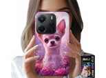 Custodia Per Xiaomi Note 14 4G - Chihuahua Carino Su Sfondo Rosa Con Fiori
