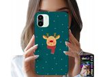 Custodia Per Xiaomi Redmi A2 - Renna Su Sfondo Verde Motivi Natalizi