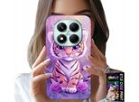 Custodia Per Xiaomi Note 14 Pro 5G - Simpatica Tigre Su Sfondo Rosa + Vetro