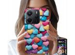Custodia Per Xiaomi Note 14 4G - Cuori Colorati Personalizzabili
