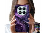 Custodia Per Xiaomi Note 14 Pro 5G - Viola Marmo Moda Donna + Vetro