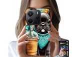 Custodia Per Xiaomi Note 14 4G - Bulldog Coffi Love, Girasoli, Psi Case