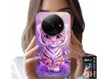 Custodia Per Xiaomi Redmi A3 - Simpatica Tigre Su Sfondo Rosa + Vetro