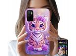 Custodia Per Xiaomi Poco M3 Pro 5G - Tigre Carina Su Sfondo Rosa + Vetro
