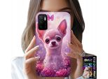 Custodia Per Xiaomi Poco M3 Pro 5G - Chihuahua Carino Su Sfondo Rosa Con Fiori