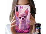 Custodia Per Xiaomi Redmi 9A - Chihuahua Carino Su Sfondo Rosa Con Fiori