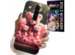 Custodia Per Xiaomi Note 8 Pro - Orsacchiotto Rosa Regalo Di Famiglia + Lamina