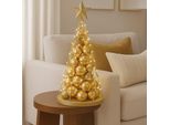 Albero Decorativo HWC-O91, Decorazione Per Albero Di Natale Albero Di Natale Da Decorare, Metallo 60Cm ~ Color Oro