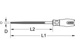 Ks Tools Berylliumplus Lima Rotonda Taglio 3