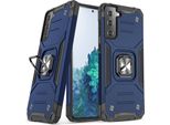 Wozinsky Ring Armor Custodia Ibrida Blindata + Supporto Magnetico Per Samsung Galaxy S22+ (S22 Plus) Blu
