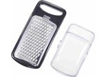 Gastromax 912-200 Mini Grattugia Con Contenitore, Nero/Argento