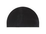 Vidaxl Zerbino Nero Semicircolare 50X80 Cm In Fibra Di Cocco, Con Inserti In Tessuto