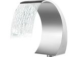 Fontana A Cascata Per Piscina, Fontana In Acciaio Inox - 20X40 Cm - Per Piscina, Giardino E Uso Esterno