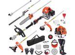 Tagliasiepi A Benzina 6 In 1 - Tagliasiepi A Manico Lungo 43CC - 1,15L - Potente Tagliasiepi Per La Manutenzione Del Giardino E La Cura Del Verde