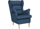 Vidaxl Poltrona Blu 74X84X100 Cm Tessuto