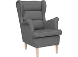 Vidaxl Poltrona Grigio Scuro 74X84X100 Cm Tessuto