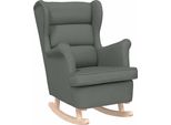 Vidaxl Poltrona A Dondolo Grigio Scuro 74X90X102 Cm Tessuto