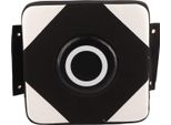 Sacco Da Boxe Inpoliuretanocon Bersaglio A Muro, Nero/Bianco Per Sanda/Taekwondo, 39X39X10Cm Tappetino Di Allenamento Con Occhielli In Metallo