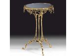 Casa Padrino Tavolino Barocco In Bronzo Con Piano In Vetro Oro H. 49 Cm - Mobili Barocchi