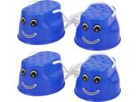 2 Paia Di Trampoli Per Bambini In Abs, Scarpe Di Equilibrio Antiscivolo, Blu, Portata 20 Kg