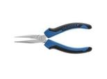 Flachrundzange Mit Schneide, 160Mm, Greifzange Blau/Schwarz, 2-Komponentengriff, Gezahnt, Gerade Form