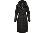 Navahoo Damen Wintermantel Lang Parka Warm Jacke Mit BindegüRtel, Kapuze & Kragen Hokulanii