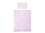 Biancheria Da Letto Roba 2 Pezzi, Collezione "Piccola Nuvola Rosa"", Biancheria Da Letto Per Bambini 100X135 Cm, 100% Cotone"
