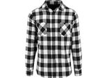 Build Your Brand BY031 | Camicia Di Flanella A Quadri - Camicia Da Boscaiolo - Colore: Nero/Bianco - Taglia: Xxl
