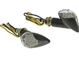 Set Di Indicatori M8 Led Nero Cono In Vetro Trasparente