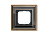 Busch-Jaeger 1721-845 Telaio Di Copertura , Busch-Dynasty®, Telaio A 1 Presa, Ottone Antracite Antico (2CKA001754A4658)