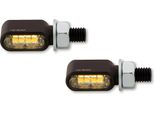 Highsider Cnc 2In1 Indicatore Di Direzione/Luce Di Posizione A Led Little Bronx, Nero, Oscurato, Omologato E, Coppia