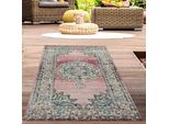 Tappeto Orientale Per Esterni Tappeto Da Salotto Ornamentale In Rosa Dimensioni - 80 X 150 Cm