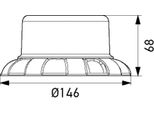 Segnalatore Lampeggiante 24 V Led Giallo Ambra Hella Adatto A Daf E Altri
