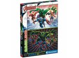 Clementoni - Puzzle śWiecąCe Marvel Avengers 104 Elementy - Oficjalny Produkt