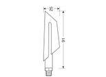 Lampa Cyclon Indicatore Moto 12V Led Omologato Lente Bianca Luce Arancione