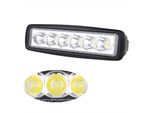 Fiqops Led Luce Da Lavoro 12V 24V Led Faro Da Lavoro Trattore, Led Faro 12V Trattore Per Offroad, Suv, Atv, Led Faretto Auto 18W, 1 Pezzo