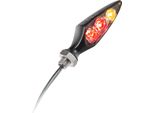 Kellermann Rhombus S Indicatore Di Direzione A Led Con Luce Posteriore E Luce Freno Nero Oscurato Posteriore Sinistro