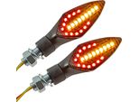 Indicatori Di Direzione A Led Integrati In Sequenza Luce Posteriore E Luce Del Freno Vetro Oscurato Nero M10 Omologato E
