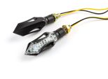 Coppia Di Indicatori Di Direzione Universali A Led Sequenziali Neri Omologati STR8 Sakado