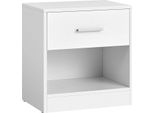 Comodino Vasagle, Tavolino, Con Cassetto, Maniglia, Vano A Giorno, Tavolino, Per Camera Da Letto, Soggiorno, Bianco Classico