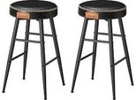 Vasagle Collection Ekho Sgabello Da Bar, Set Di 2, Sgabello Da Cucina, Seduta Alta, Inpoliuretanocon Cuciture, Altezza Seduta 63 Cm, Per Cucina, Bar Di Casa, Facile Montaggio