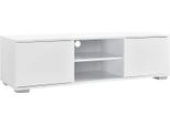 Mobile Tv Seattle Mobile Tv Mdf 34,5X120X40Cm Bianco Lucido