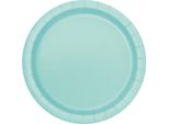Piatti Di Carta 16 Pezzi 22 Cm Menta Turchese Chiaro - Taglia Unica