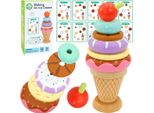 Woopie Green Puzzle Di Legno Per Gelati Montessori 12 El.